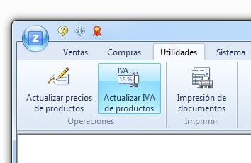 Actualizar IVA de productos