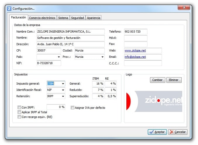 Cambiar el impuesto a usar: IVA a ITBM