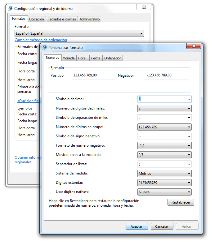 Cambiar de formato de moneda