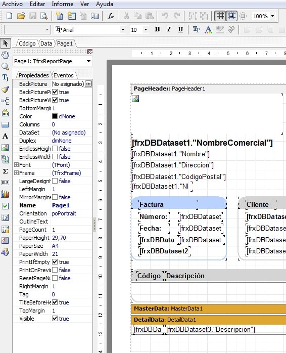 Editor de informes Editor de informes