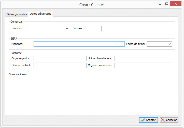 Facturae centros administrativos Facturae centros administrativos