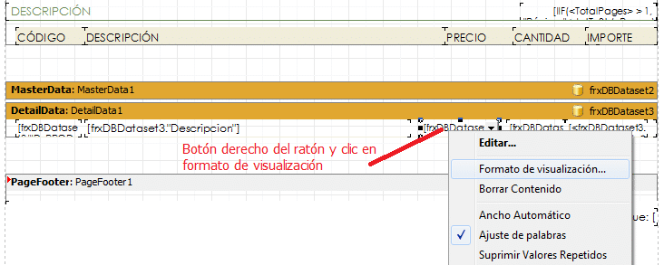 Mostrar más decimales en el precio en el diseño de factura. Parte 2.
