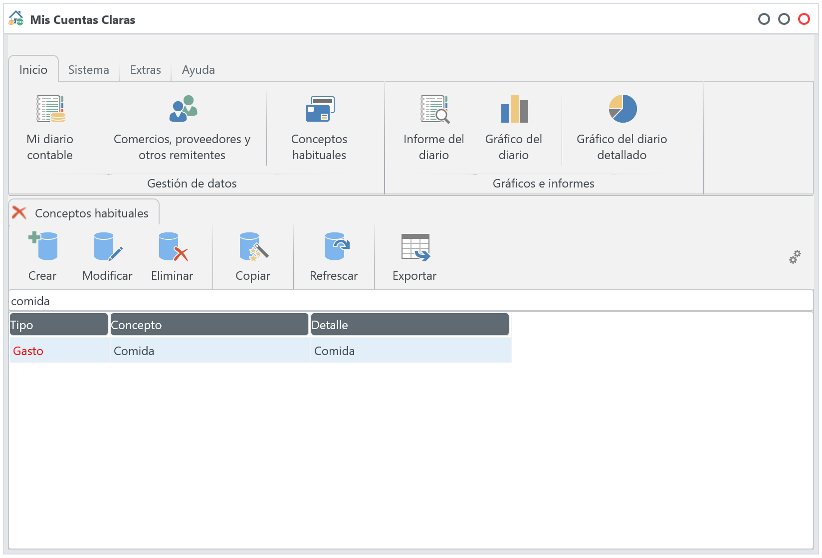 Mis cuentas claras Cloud - contabilidad para el hogar