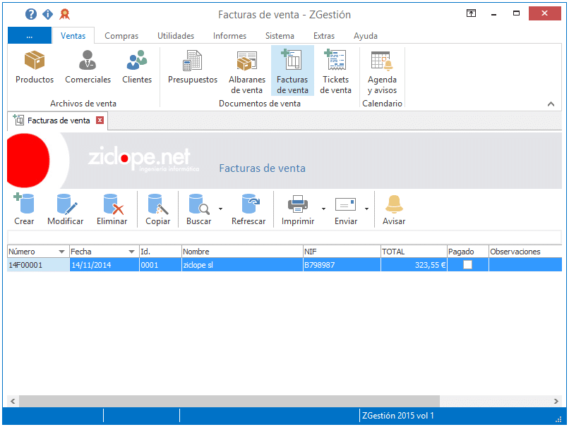 ZGestión software de presupuestos, albaranes y facturas