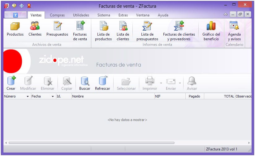 ZFactura programa para realizar presupuestos y facturas