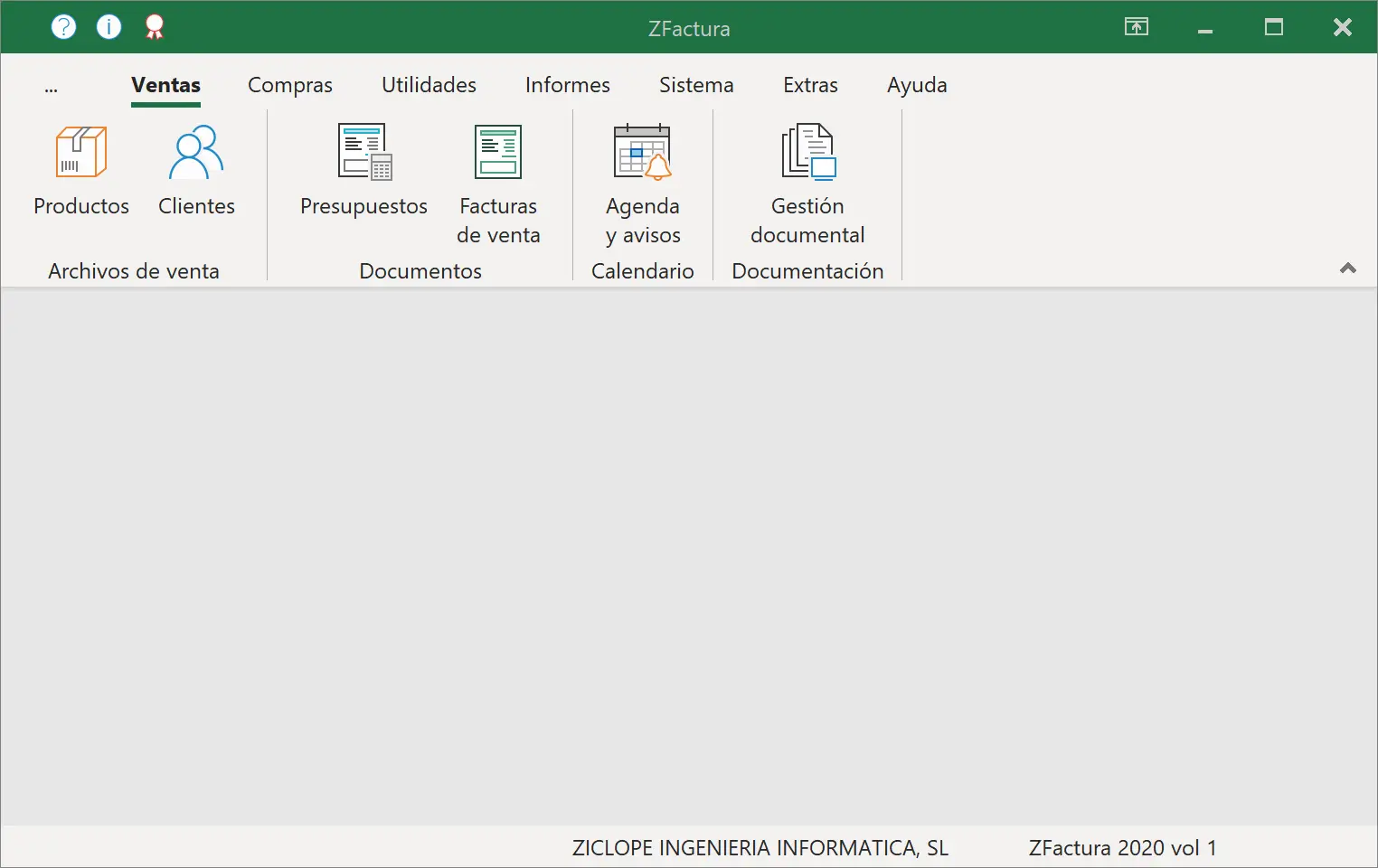 Captura de pantalla de ZFactura para Windows