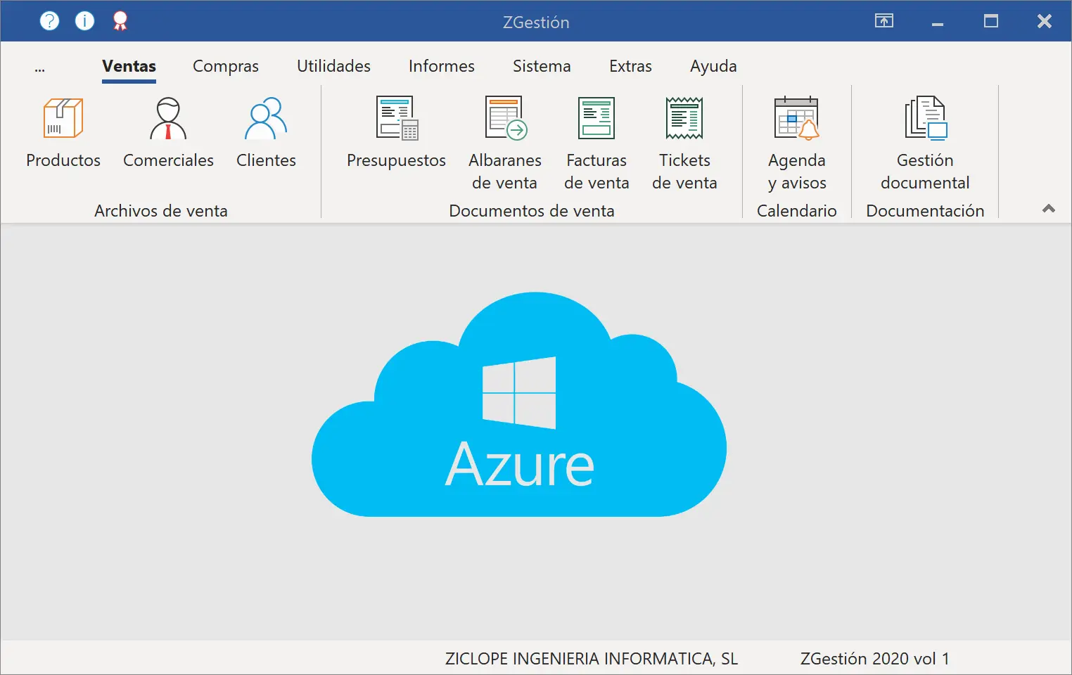 Captura de pantalla de ZGestión Cloud para Windows