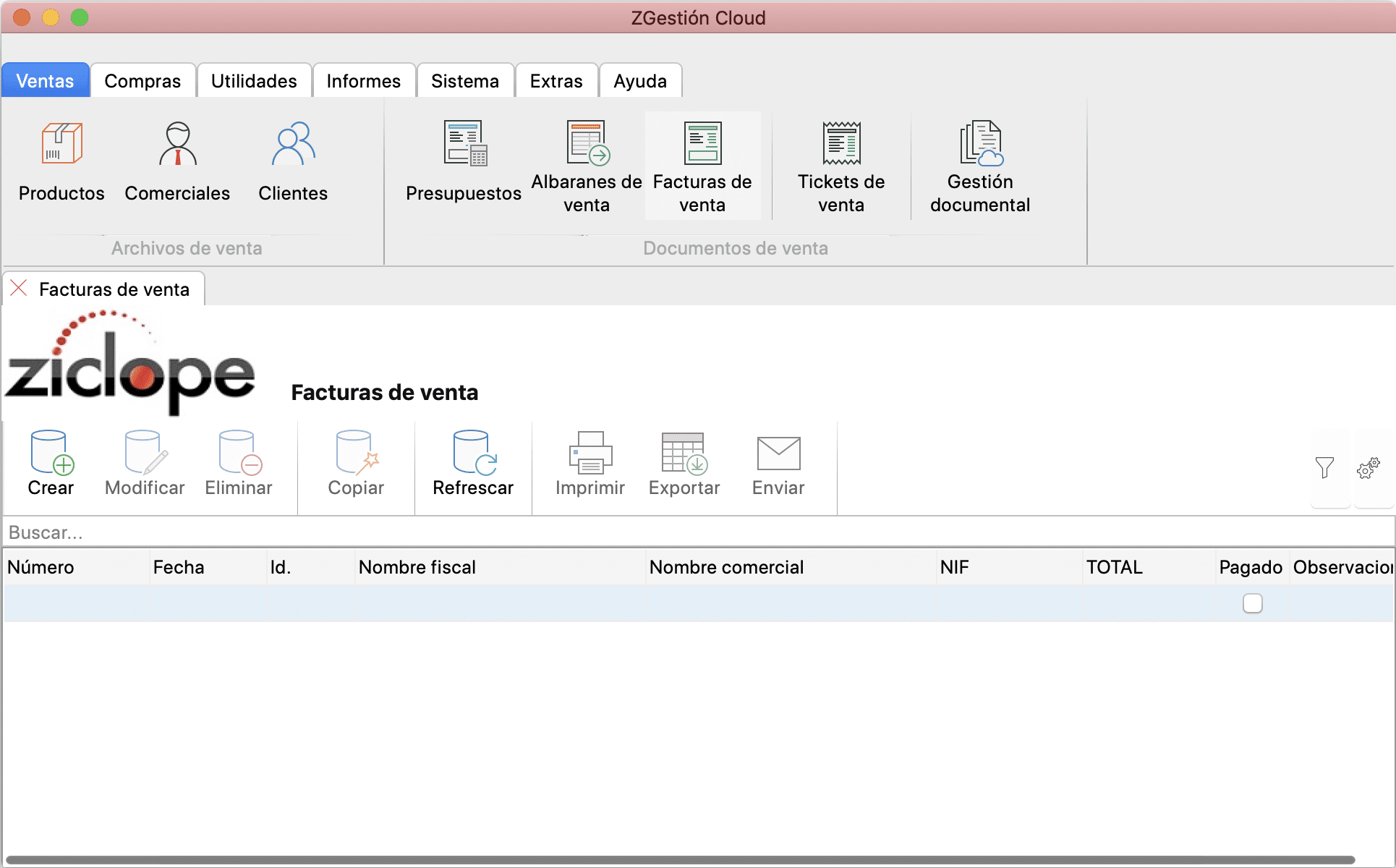 Captura de pantalla de ZGestión Cloud para Mac 2020