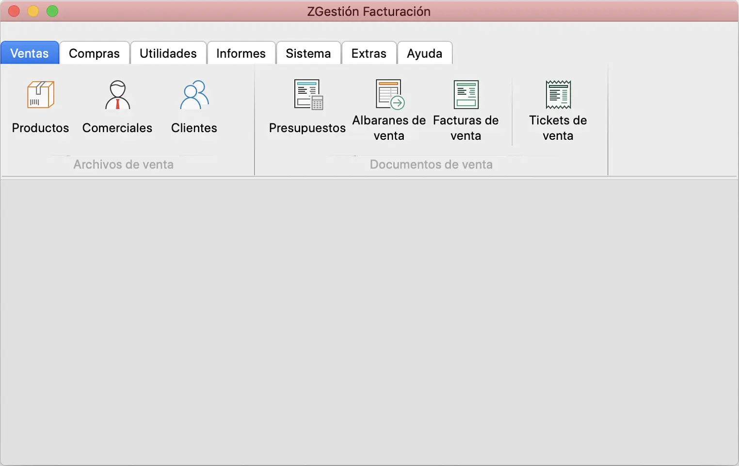 Captura de pantalla de ZGestión para Mac